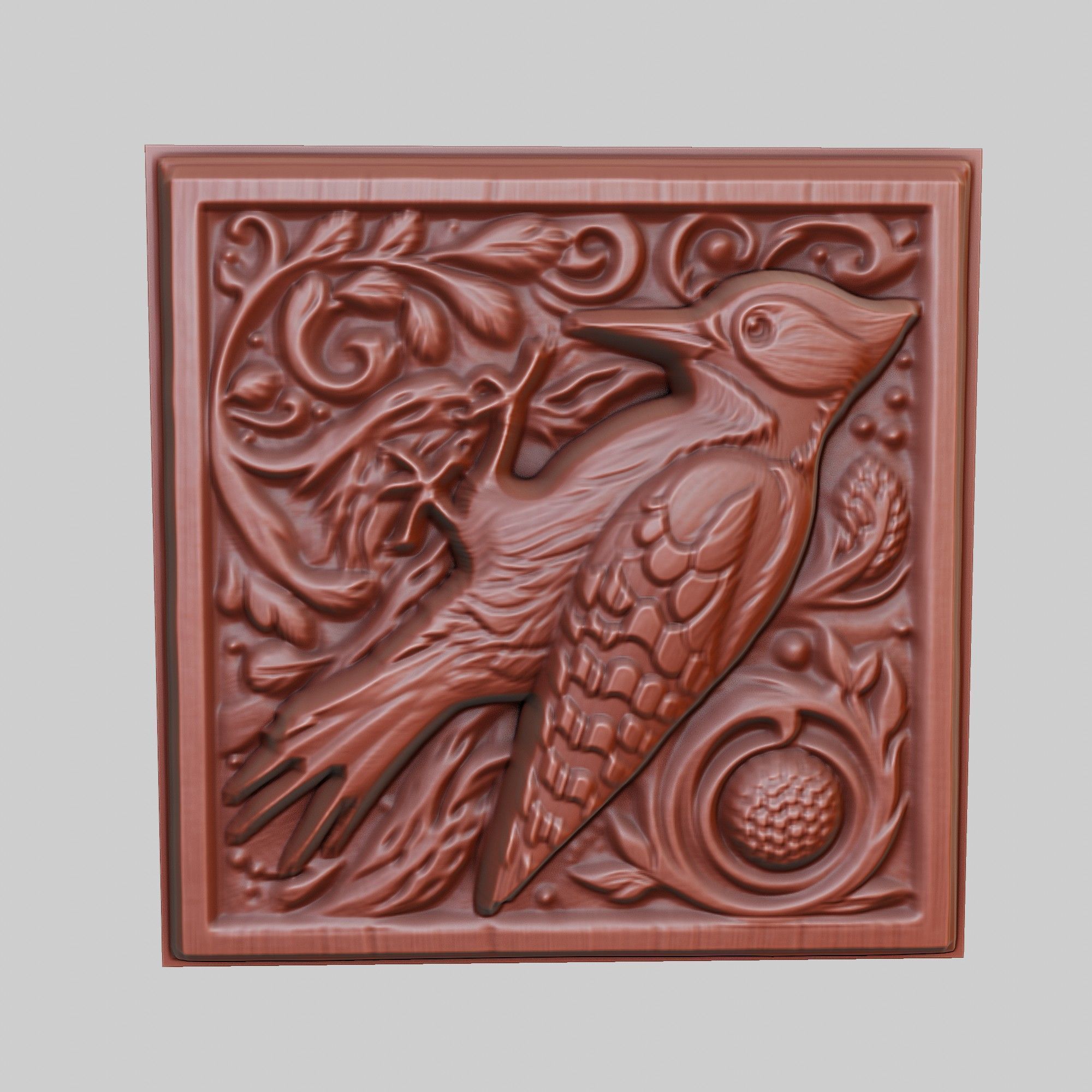 Woodpecker Animal 3D print model_2