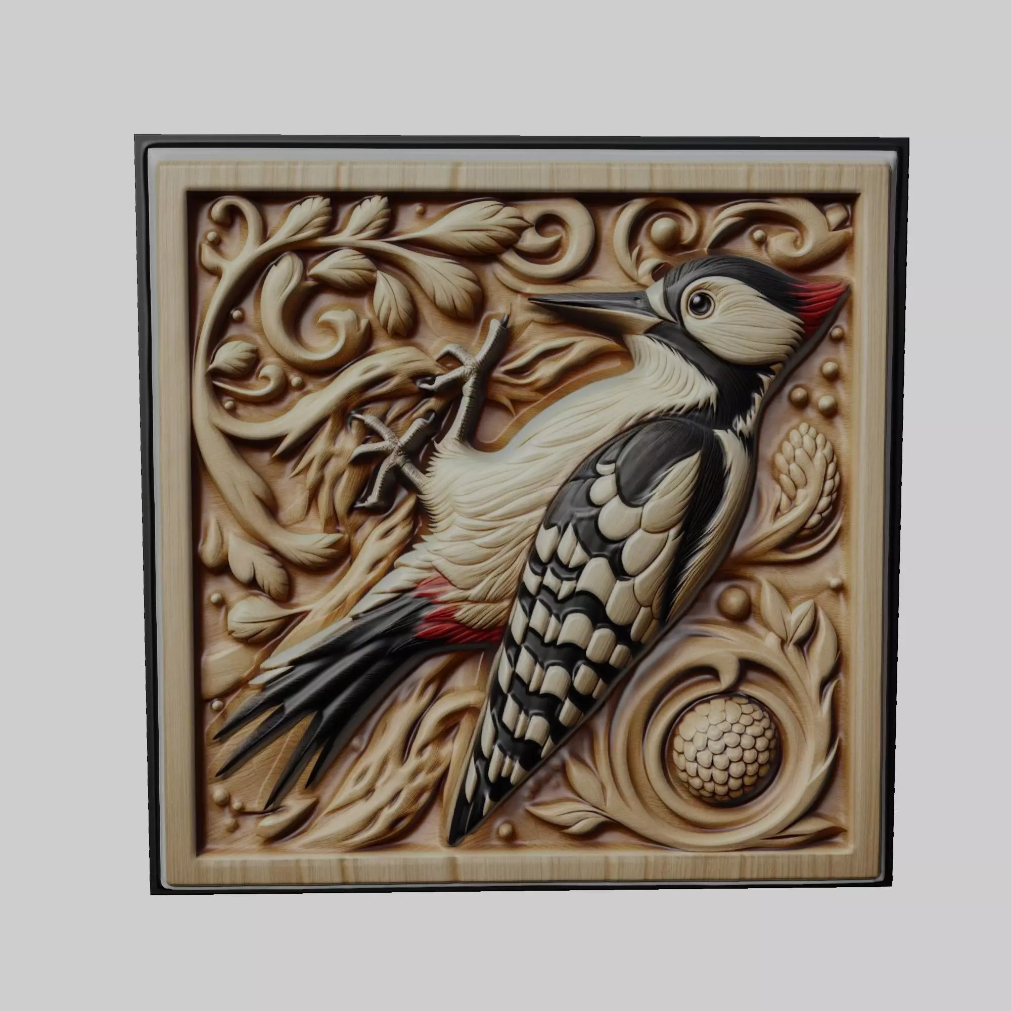 Woodpecker Animal 3D print model_0