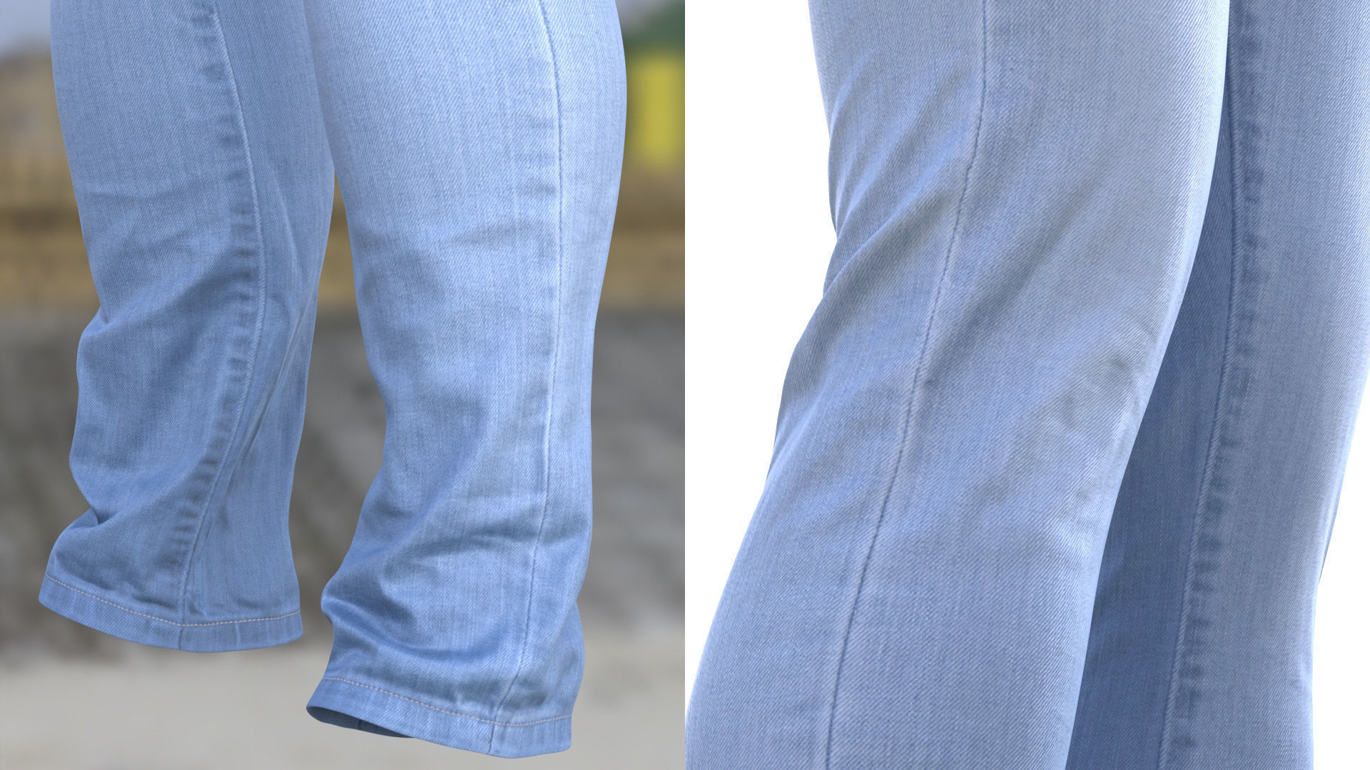 Denim Overalls 97 - All MH Bodies and UE5 Skeletons - Rigged Low-poly 3D model_15