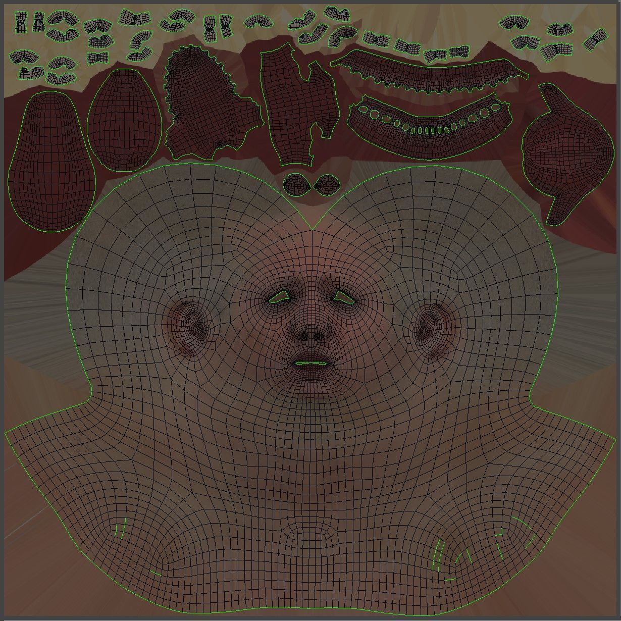 Denim Overalls 97 - All MH Bodies and UE5 Skeletons - Rigged Low-poly 3D model_26