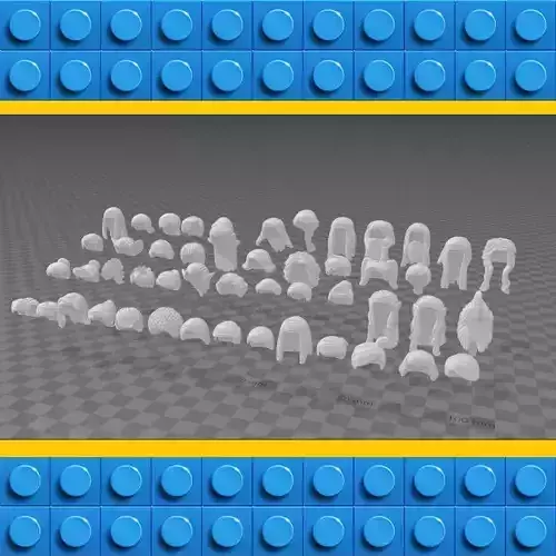 Lego - Minifigures Hair  - Separated