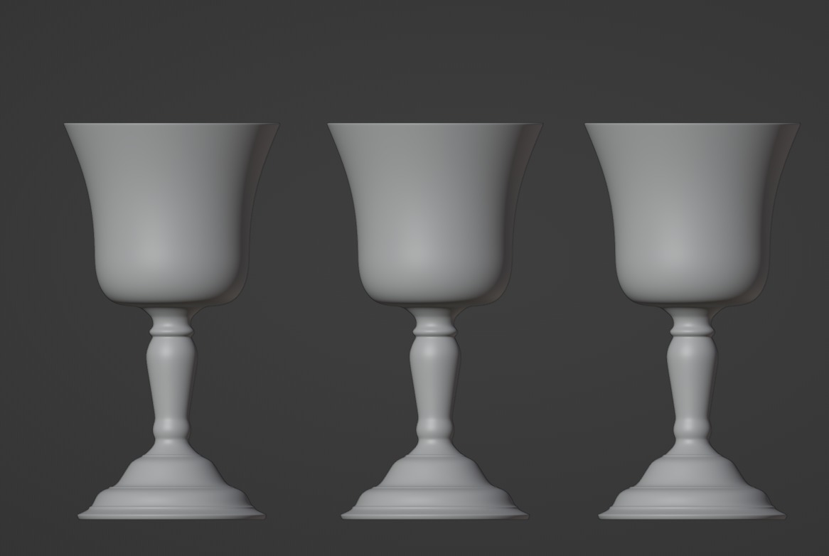 Goblets Low-poly 3D model_6