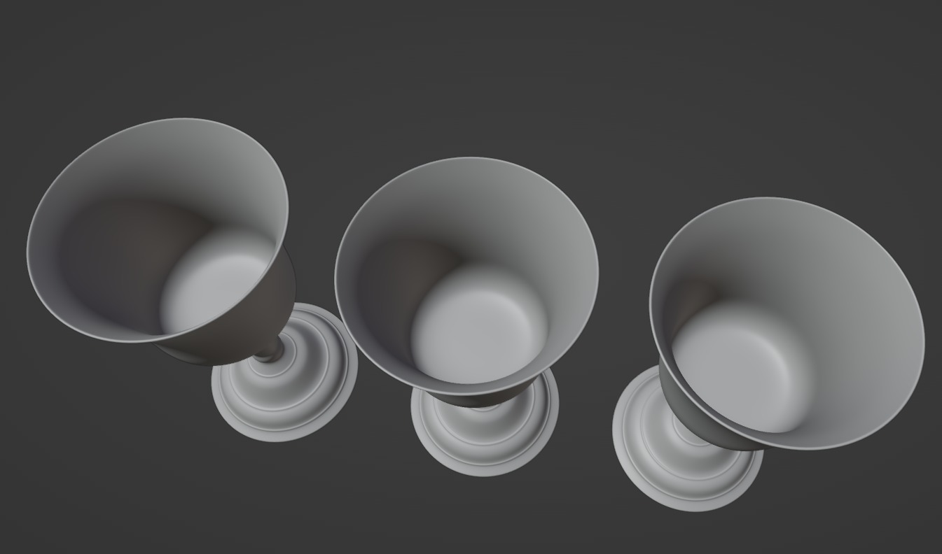 Goblets Low-poly 3D model_7