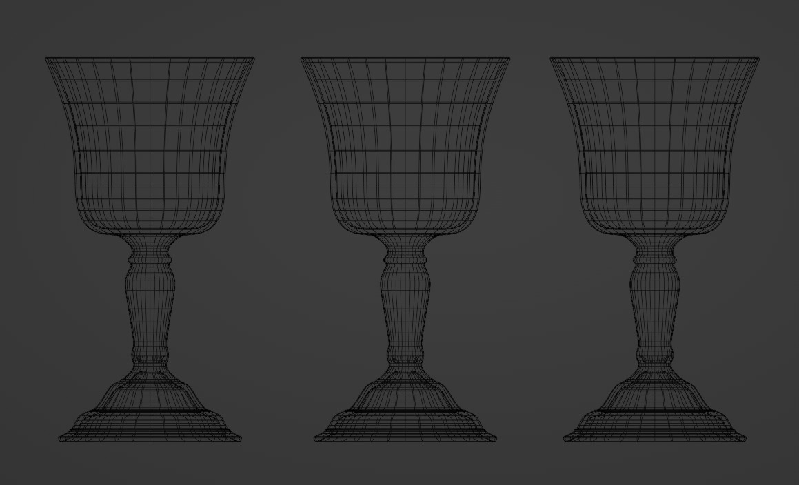 Goblets Low-poly 3D model_9