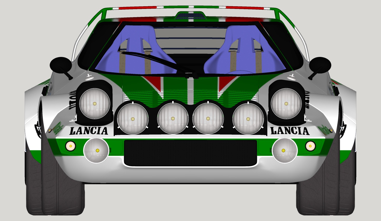 Lancia stratos High Poly and Low Poly 3D Model Collection_12