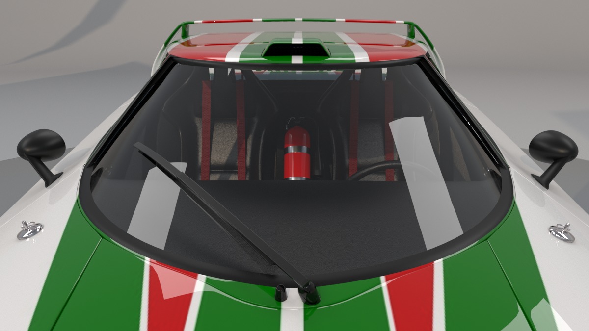 Lancia stratos High Poly and Low Poly 3D Model Collection_22