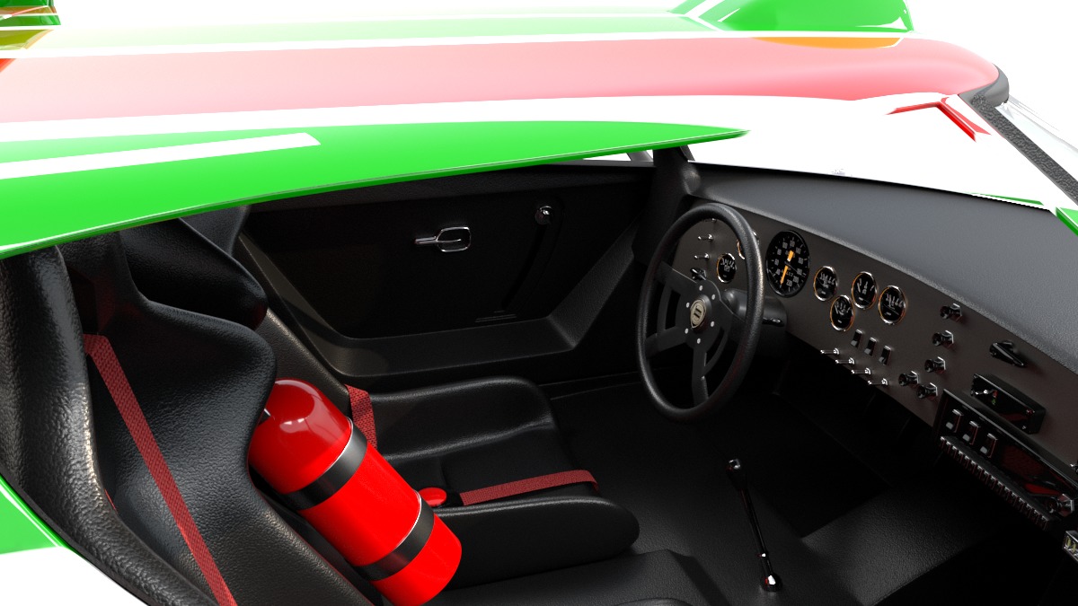 Lancia stratos High Poly and Low Poly 3D Model Collection_19