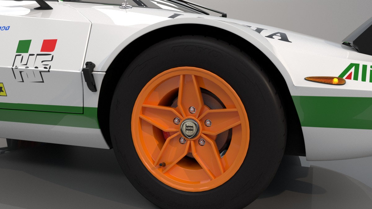 Lancia stratos High Poly and Low Poly 3D Model Collection_31