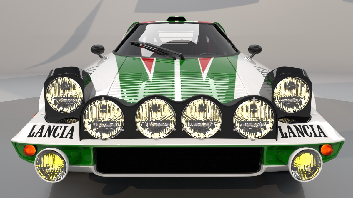Lancia stratos High Poly and Low Poly 3D Model Collection_28