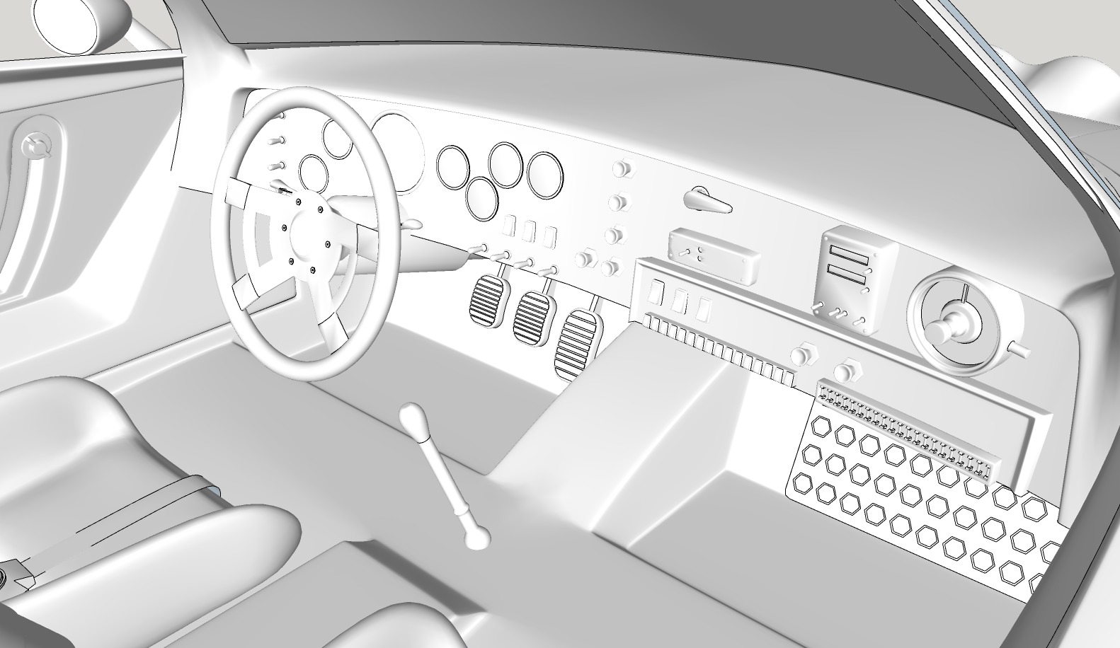 Lancia stratos High Poly and Low Poly 3D Model Collection_7