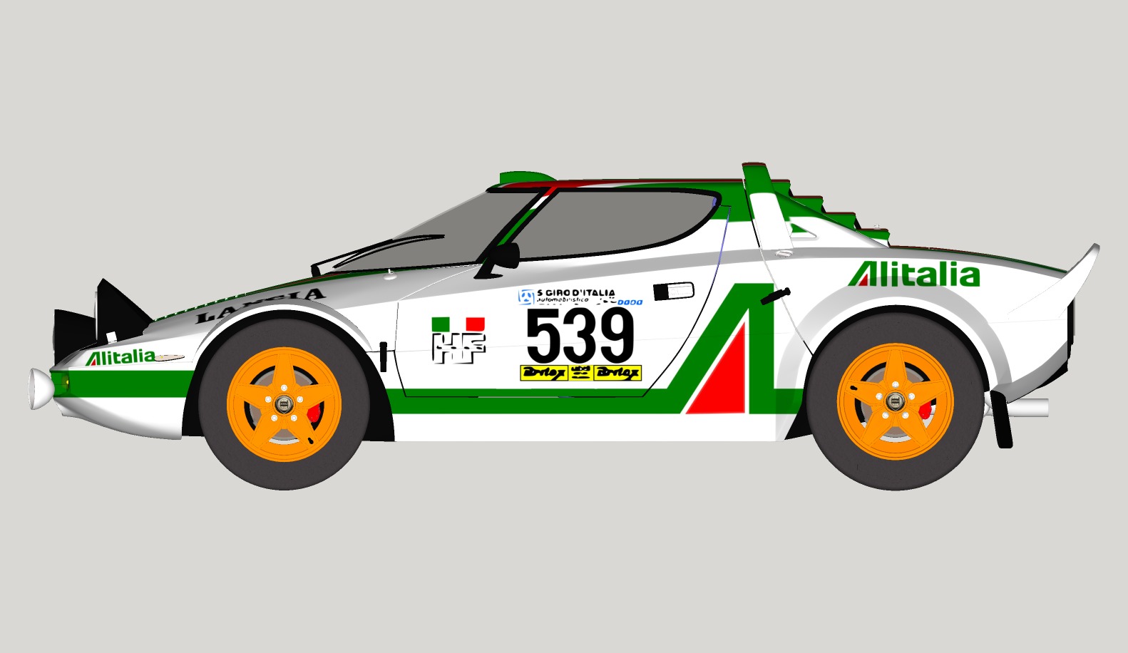 Lancia stratos High Poly and Low Poly 3D Model Collection_2