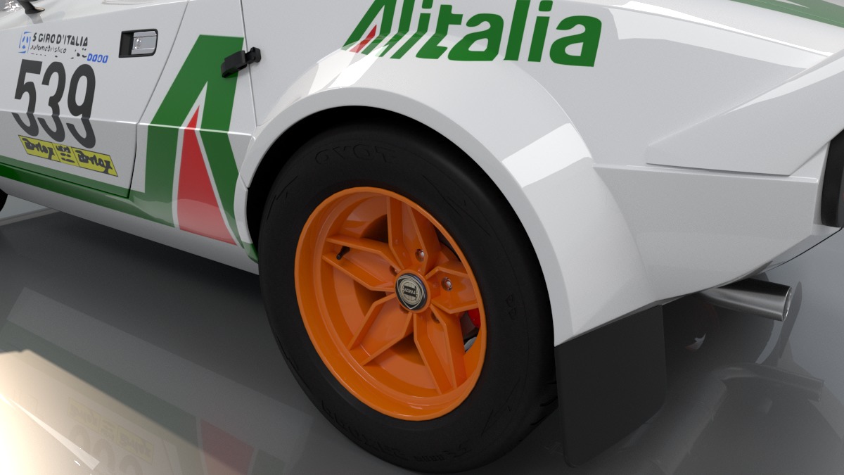 Lancia stratos High Poly and Low Poly 3D Model Collection_32