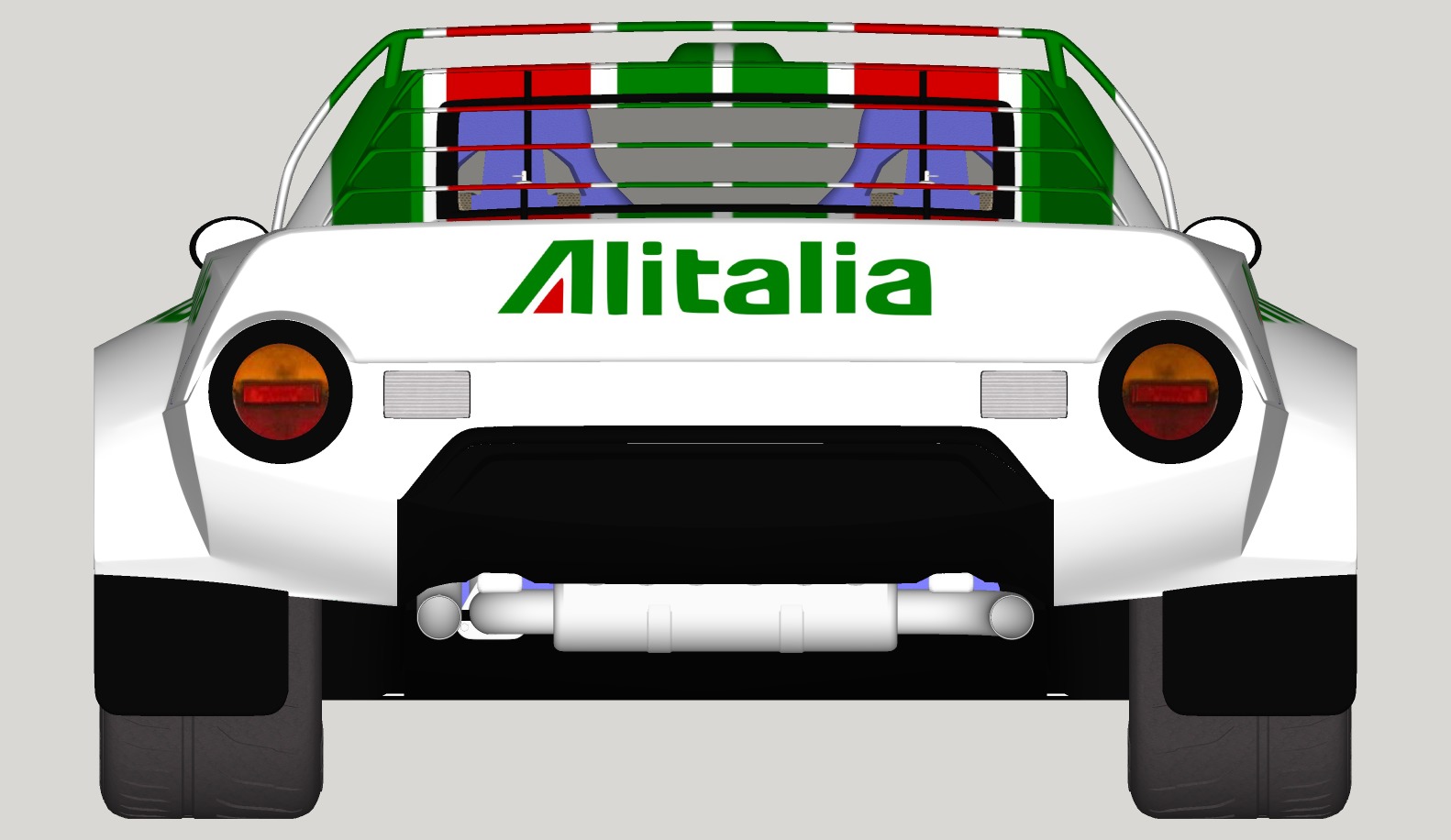 Lancia stratos High Poly and Low Poly 3D Model Collection_8