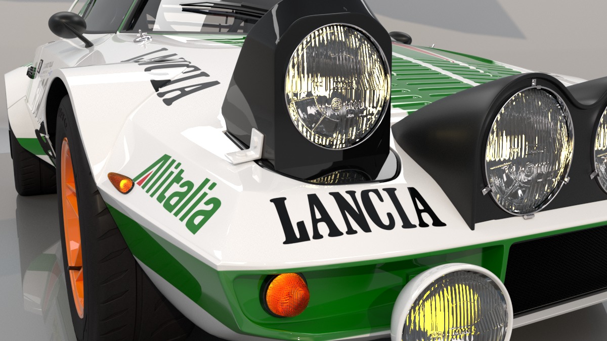 Lancia stratos High Poly and Low Poly 3D Model Collection_25