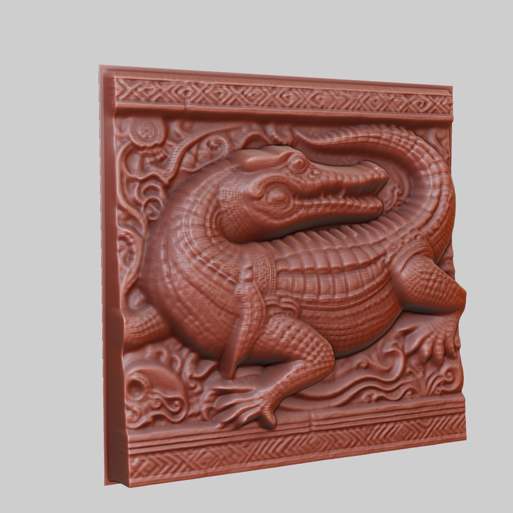 Crocodile Animal 3D print model_3