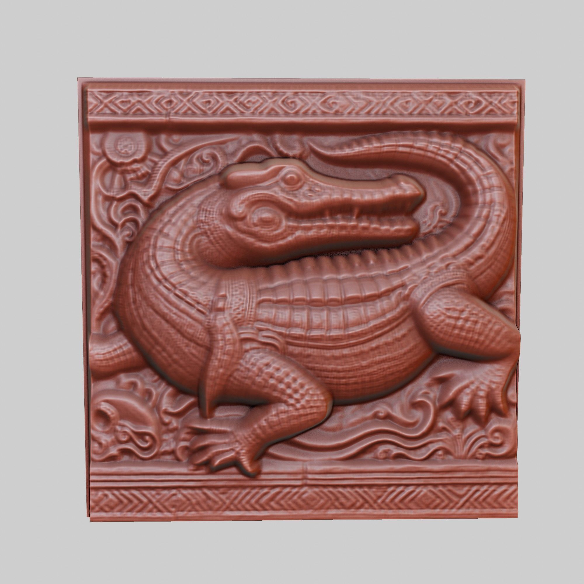 Crocodile Animal 3D print model_2