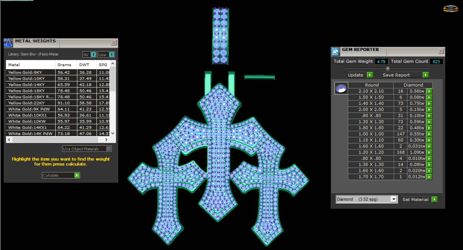 Cross Hiphop Pendent 3d Model Printable 3D print model_11