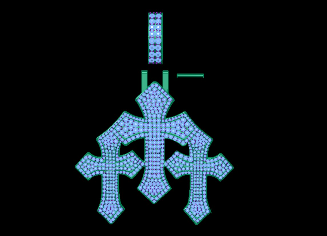 Cross Hiphop Pendent 3d Model Printable 3D print model_18