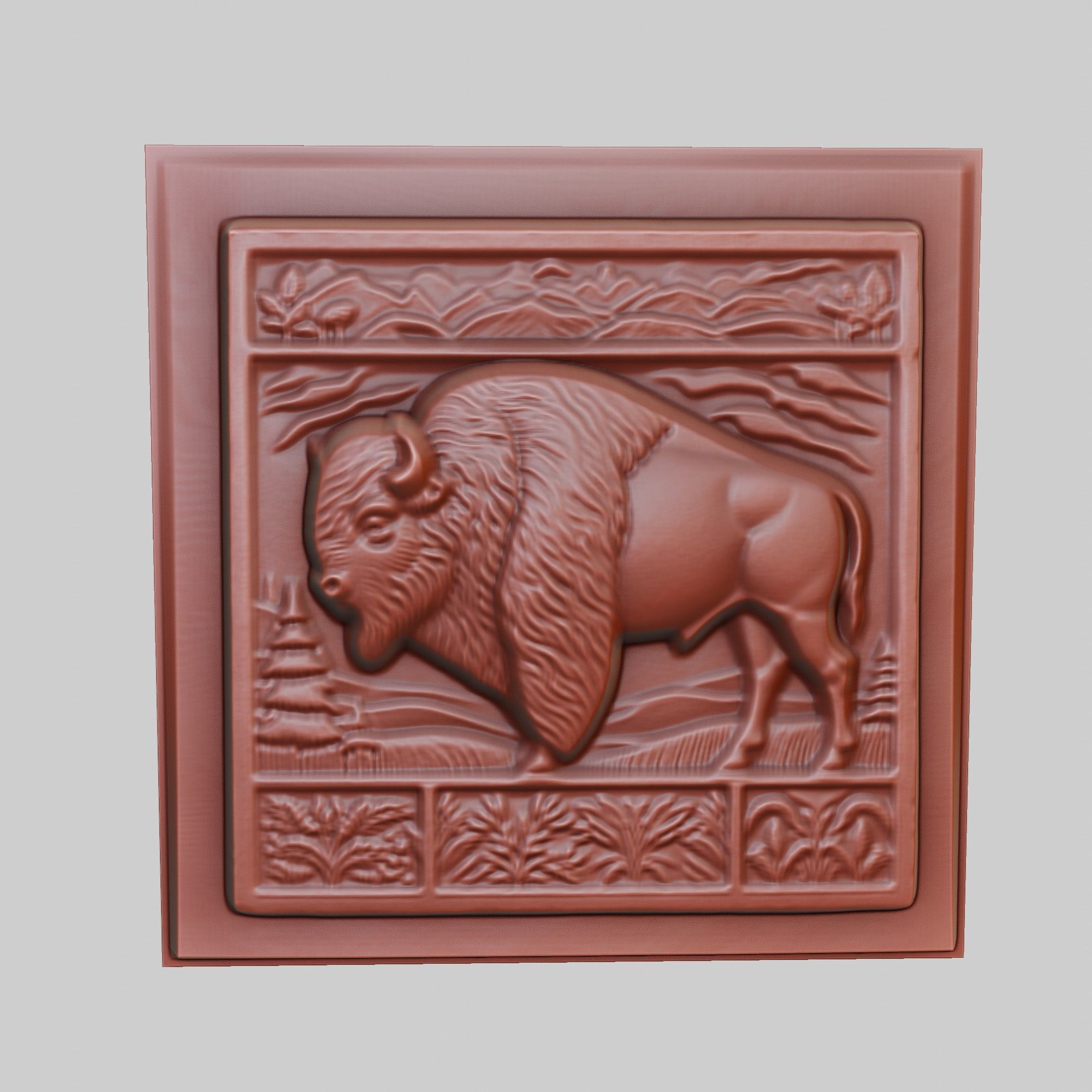 Bison Animal 3D print model_2
