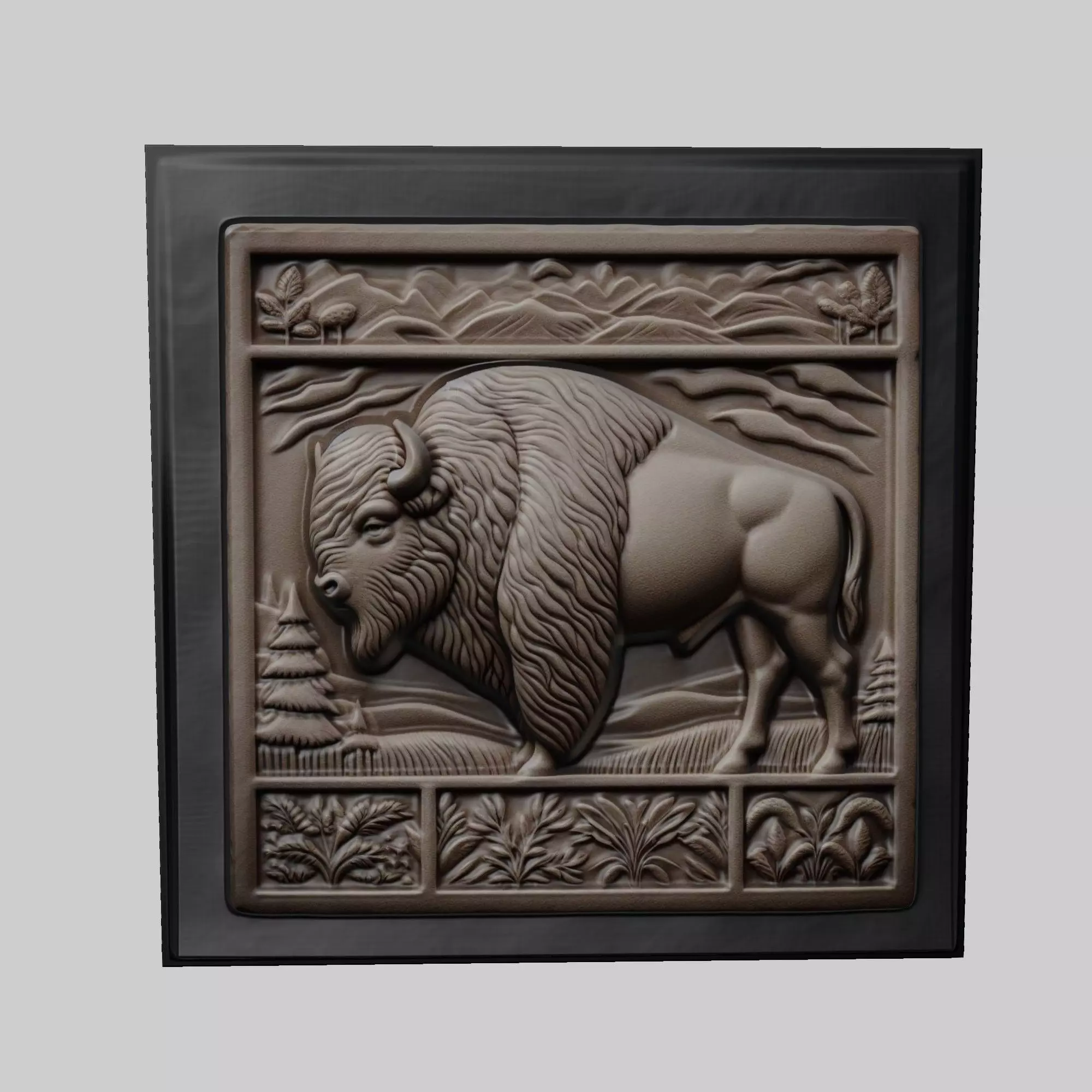 Bison Animal 3D print model_0