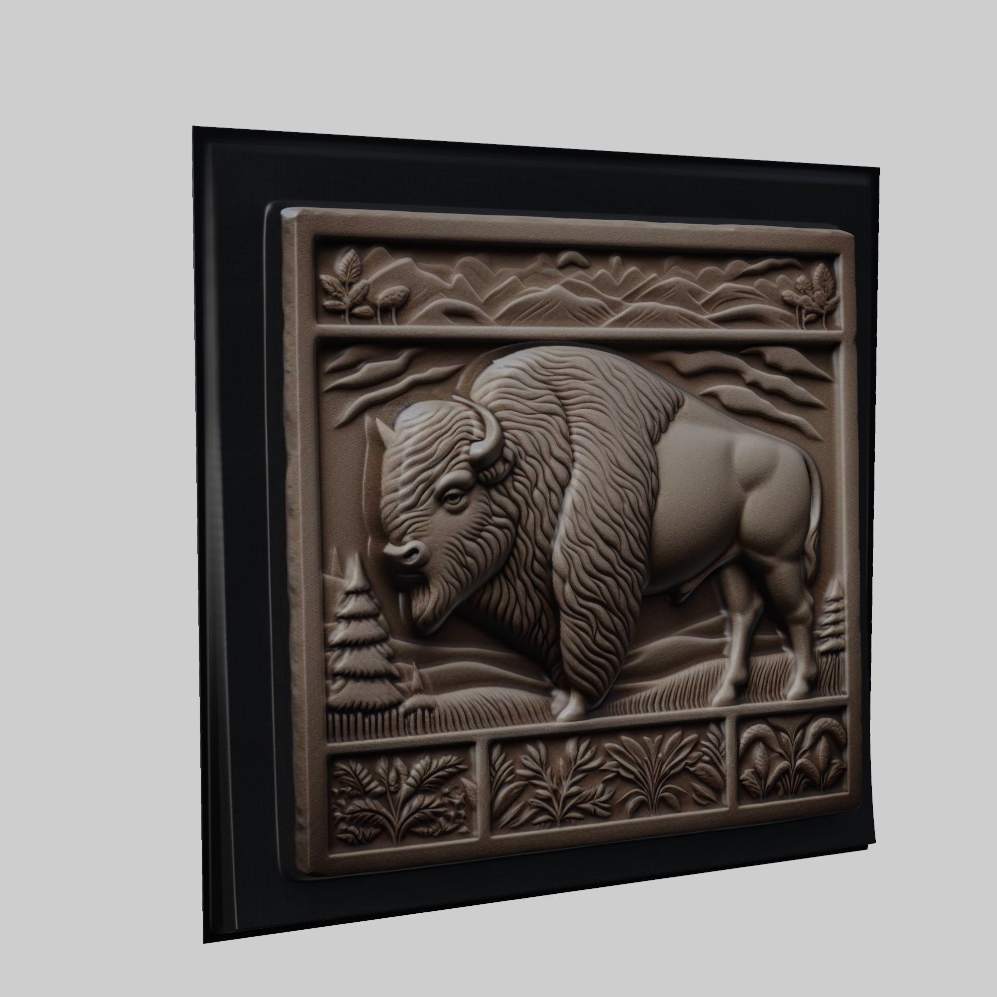 Bison Animal 3D print model_1
