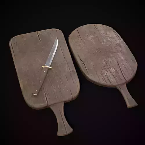 Wooden Cutting Boards Low-poly 3D model