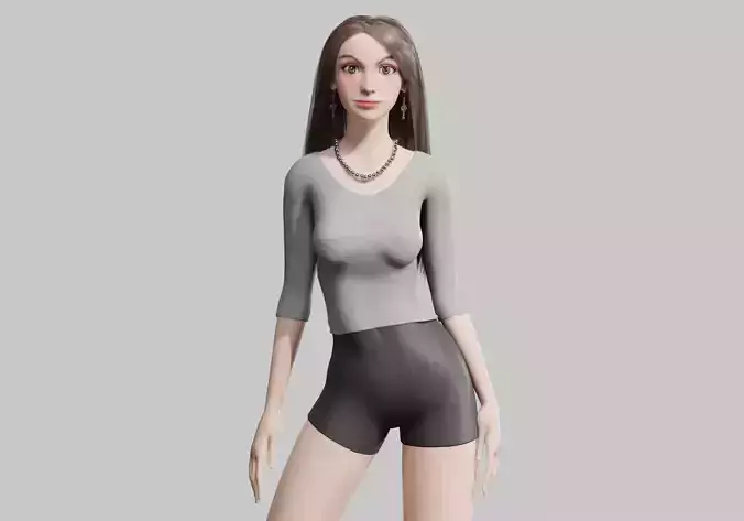 Standard cute Woman V33978  Low-poly 3D model Standard cute Woman V33978  Low-poly 3D model