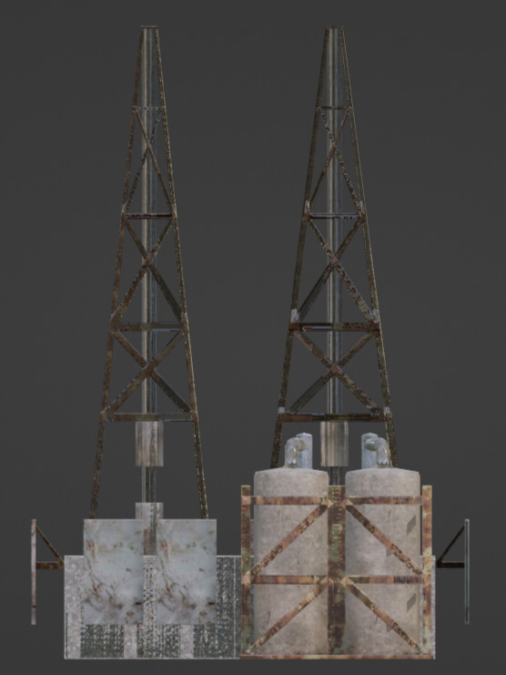 oil rig Low-poly 3D model_5