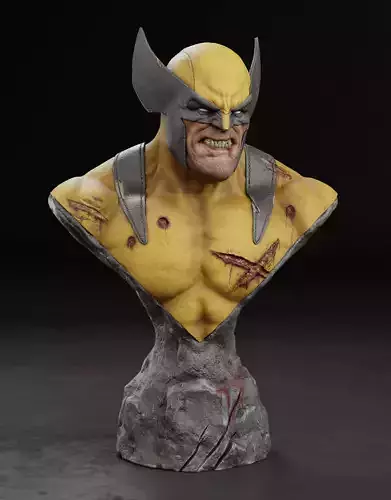 Wolverine Bust 3D print model