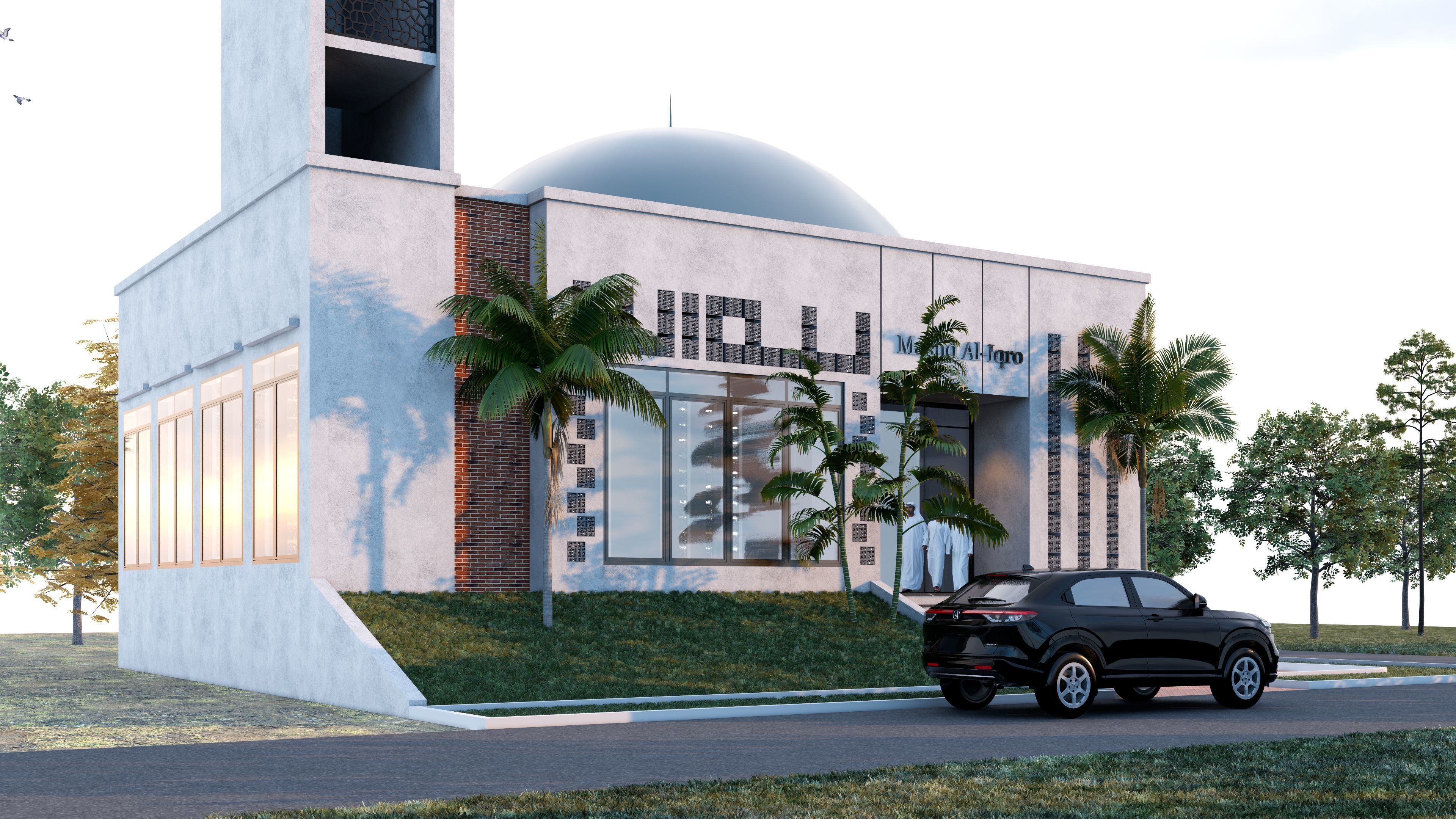 Modern Luxury Minimalist Architecture Mosque Room Prayer  3D model_7