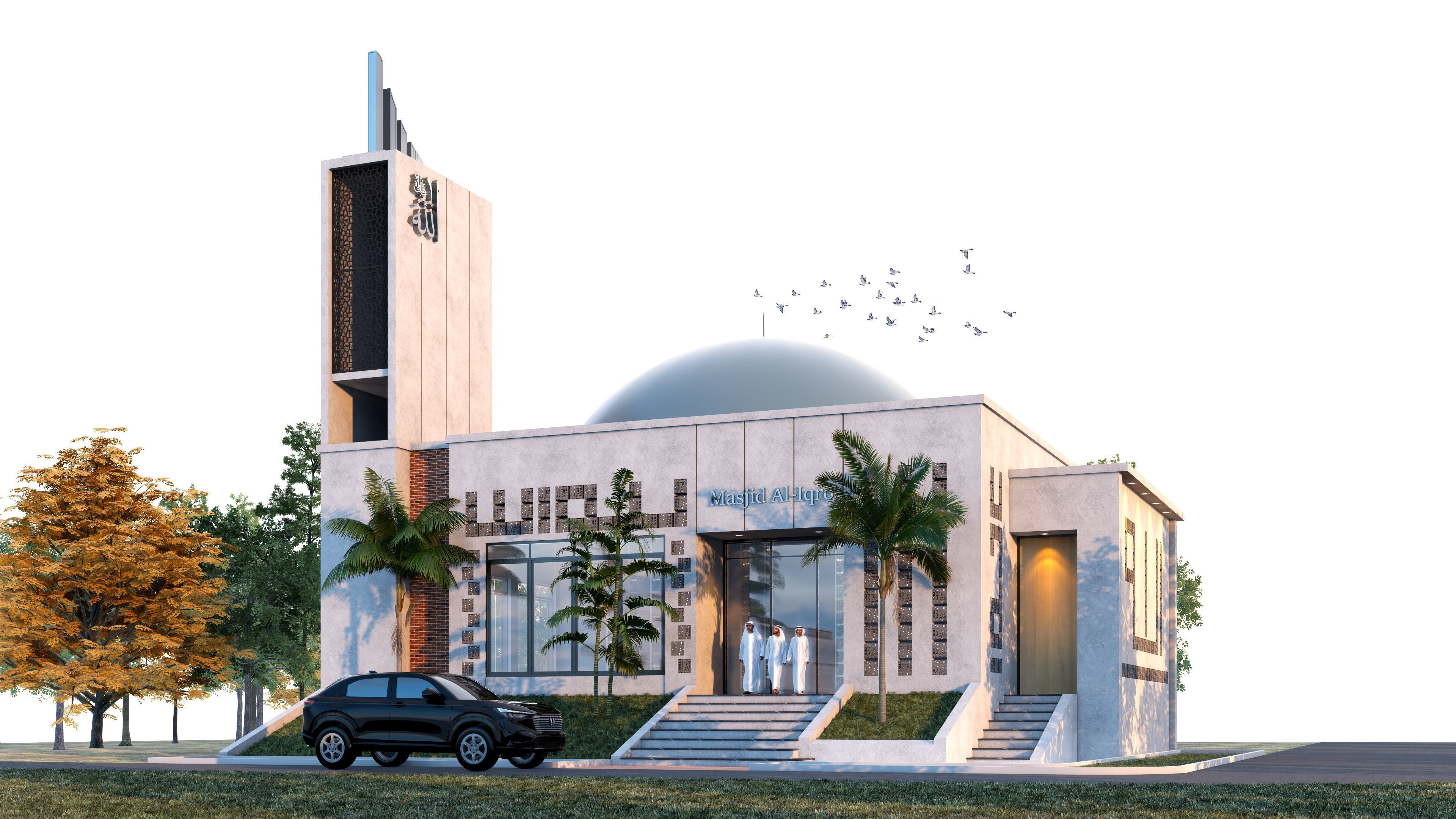 Modern Luxury Minimalist Architecture Mosque Room Prayer  3D model_5