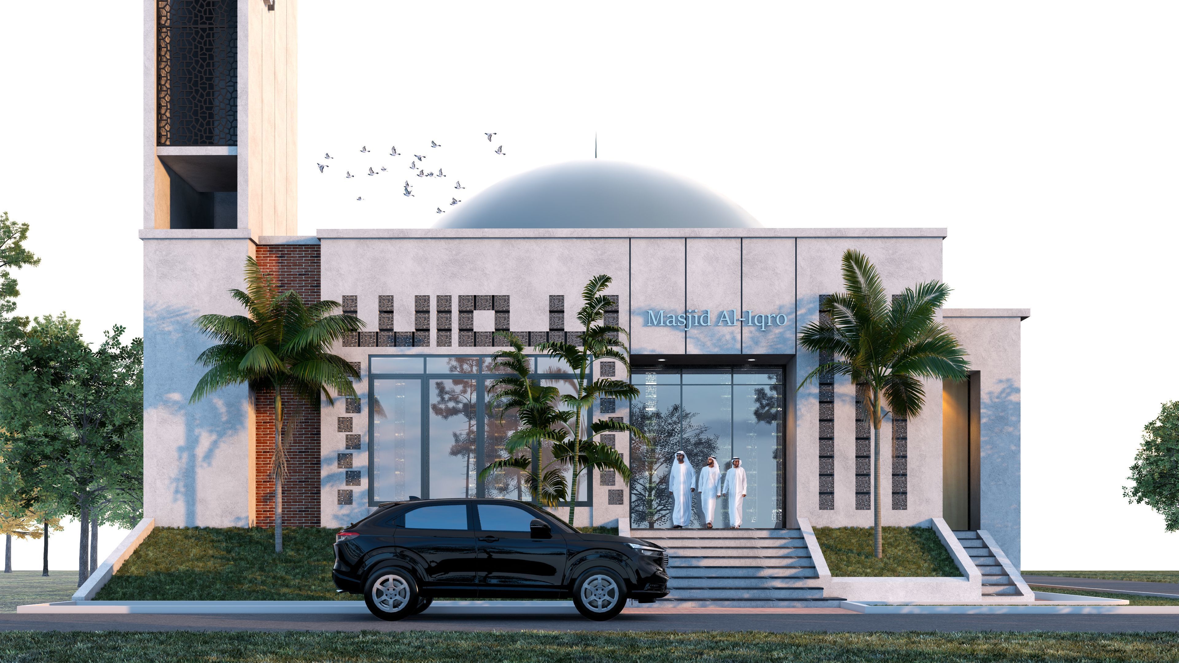 Modern Luxury Minimalist Architecture Mosque Room Prayer  3D model_6