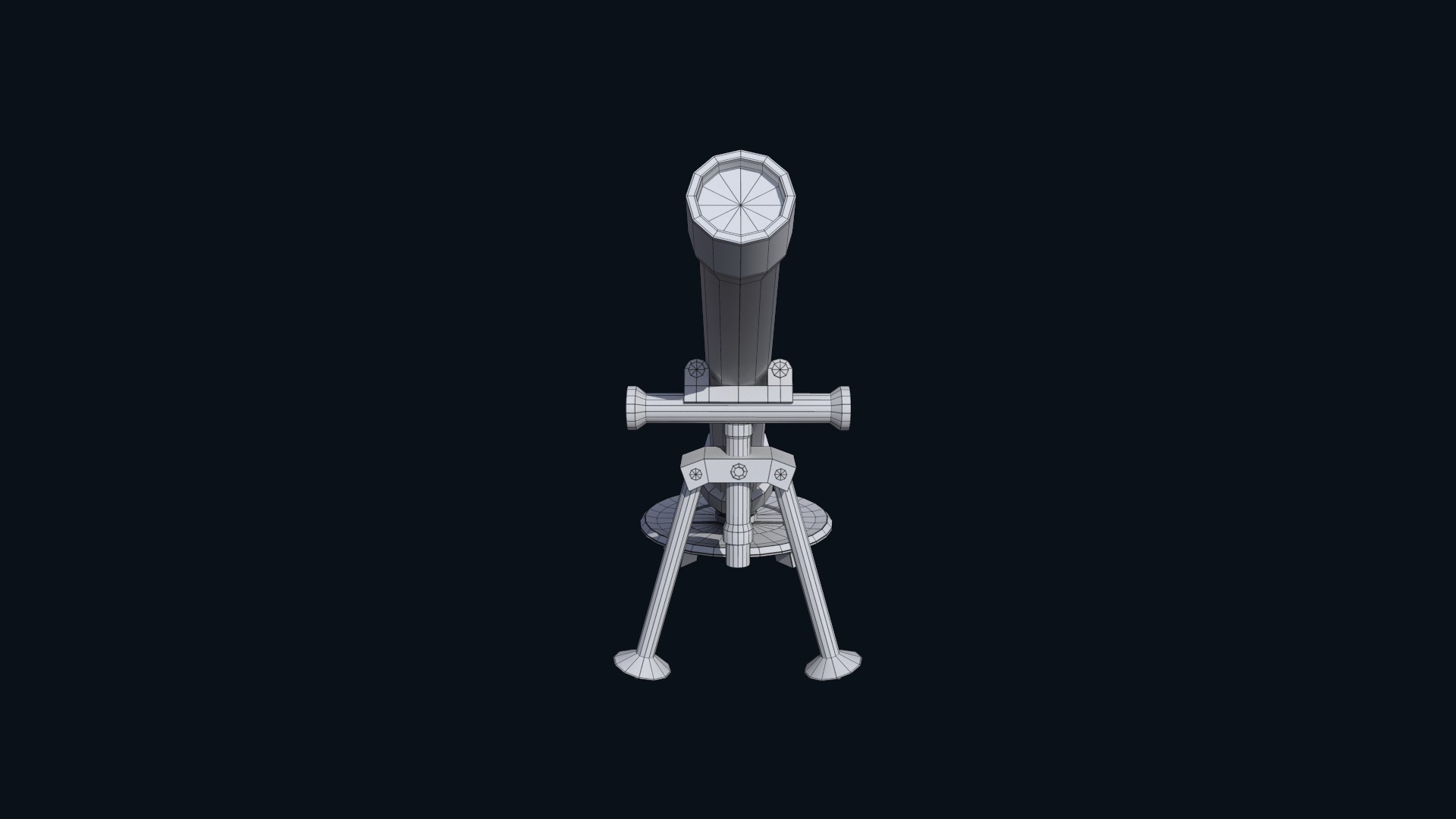 Asset - Army - M252 81mm mortar Low-poly 3D model_35