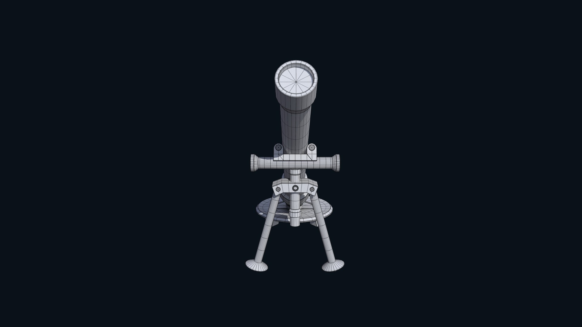 Asset - Army - M252 81mm mortar Low-poly 3D model_11