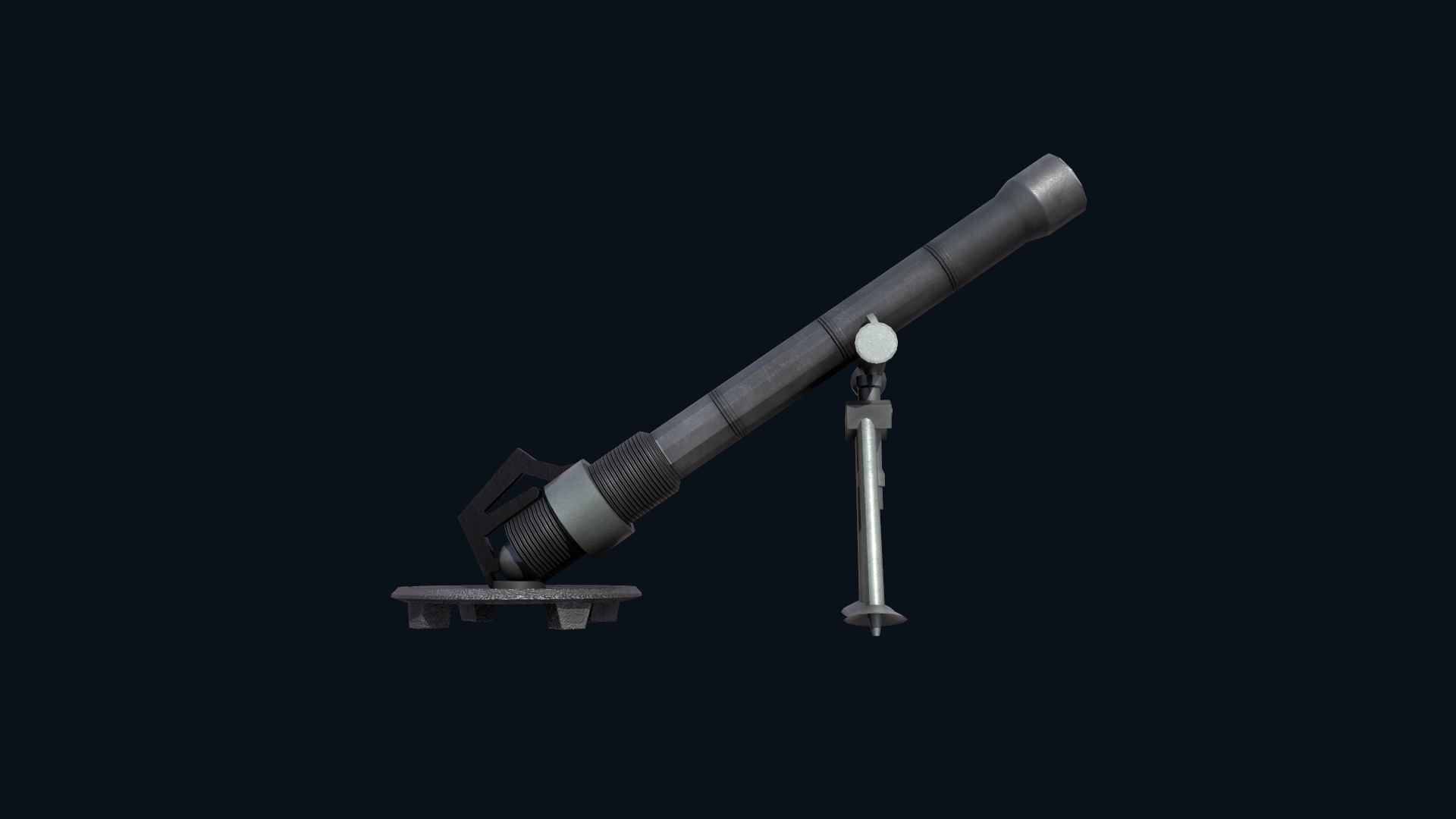 Asset - Army - M252 81mm mortar Low-poly 3D model_33