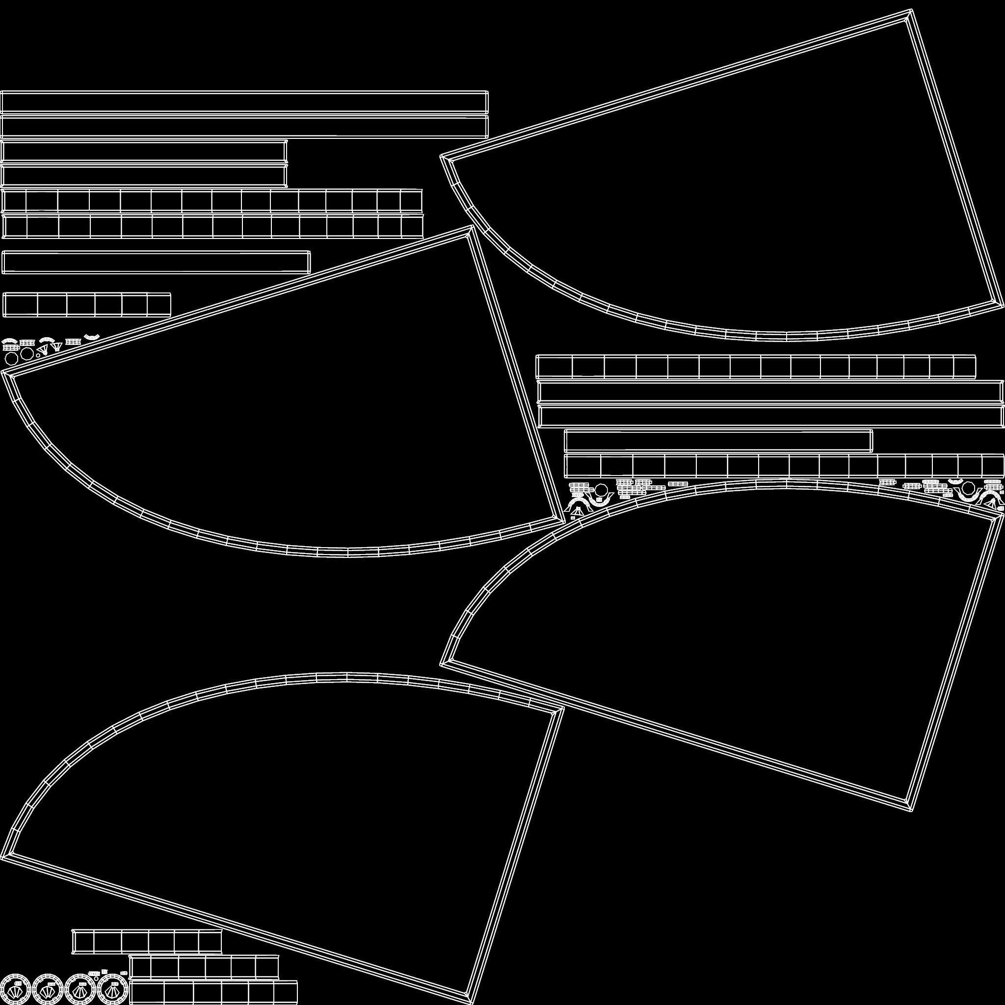 Hobbit Style Medieval Wooden Door Low-poly 3D model_10