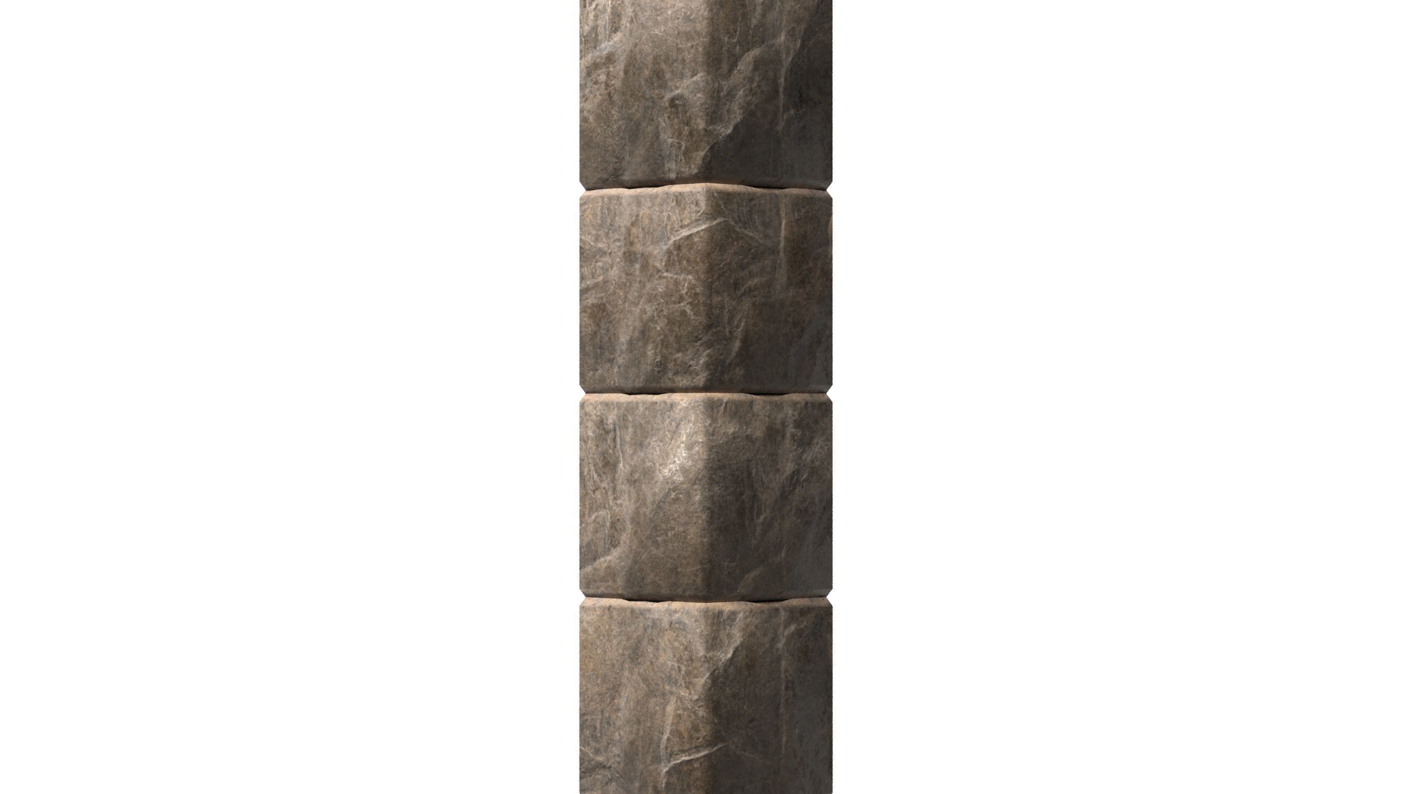 Medieval Wooden Double Door with Metal Straps 3D model_6