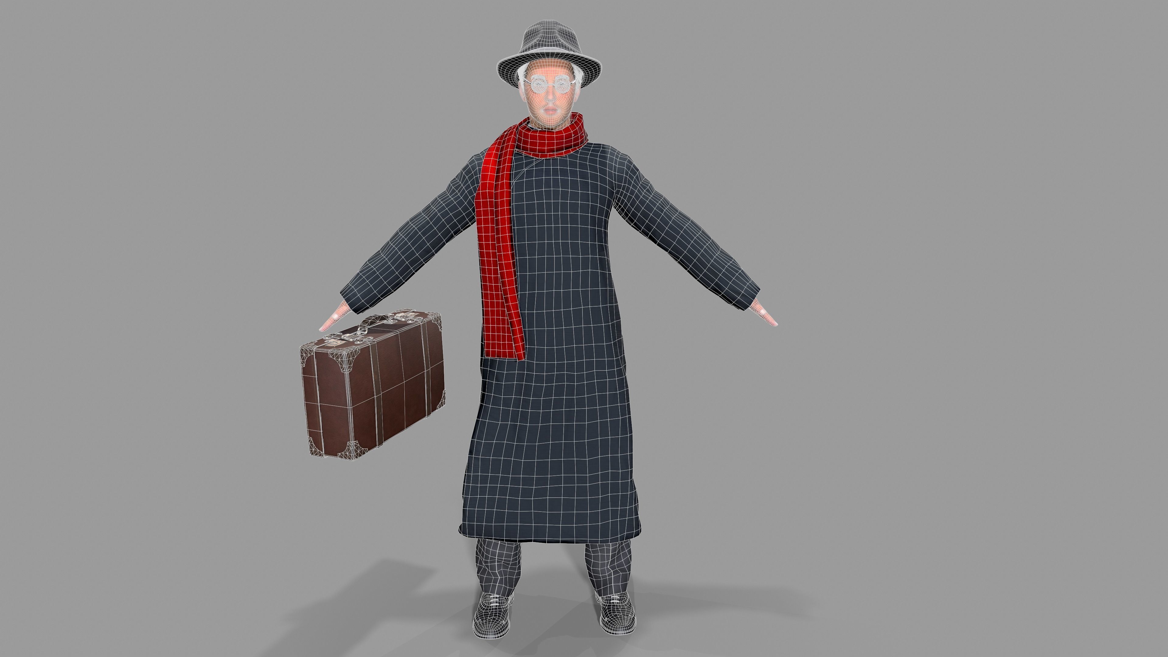 merchant Low-poly 3D model_10