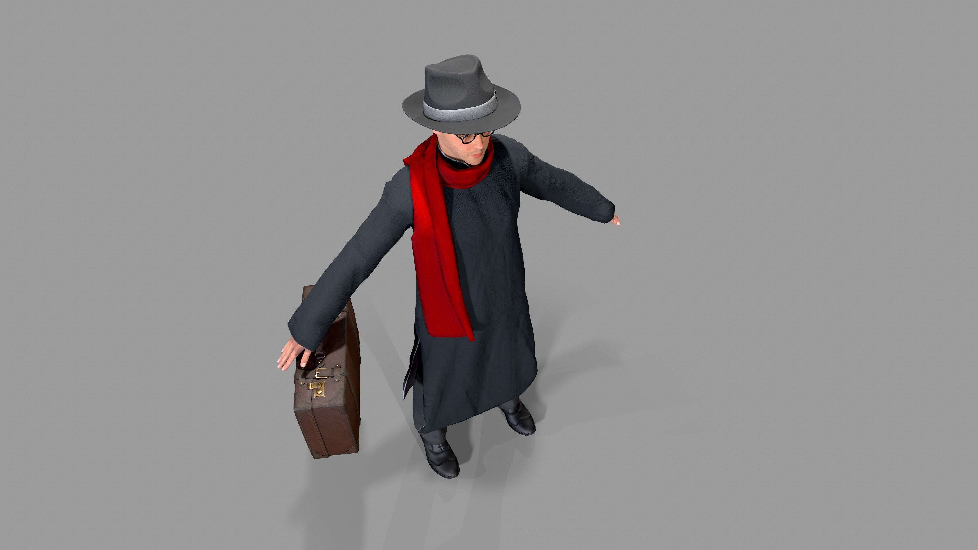 merchant Low-poly 3D model_9