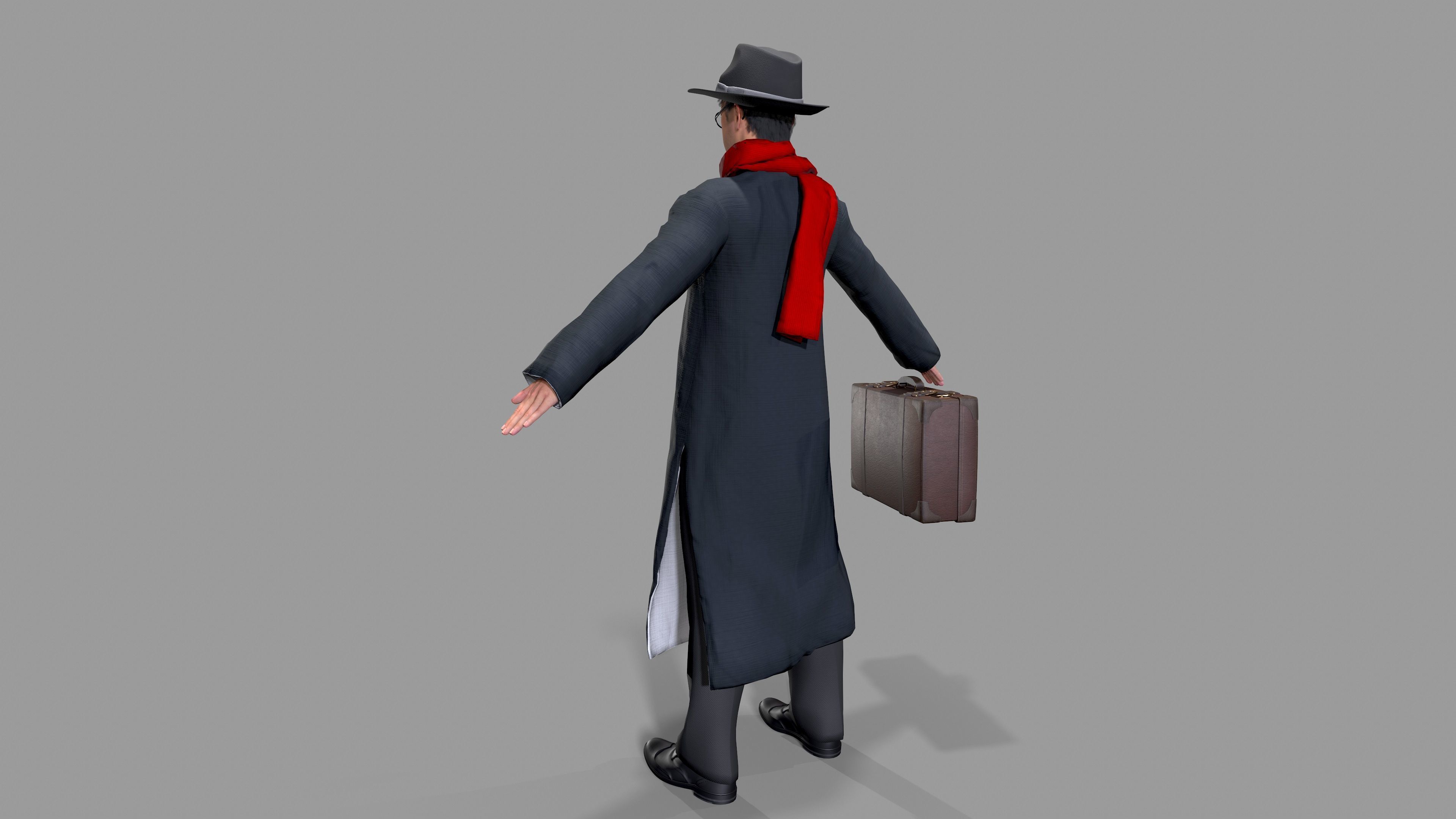 merchant Low-poly 3D model_8