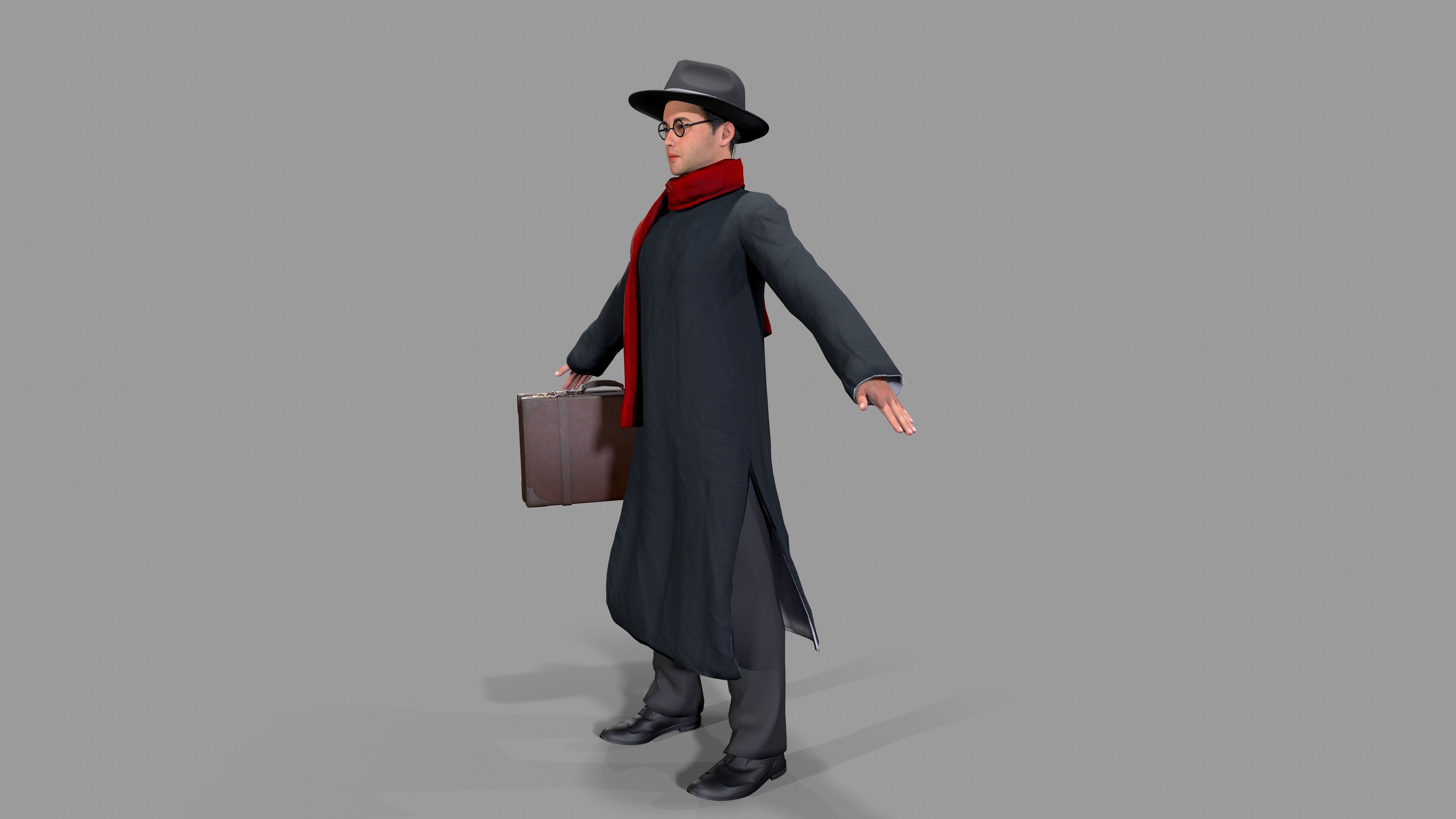 merchant Low-poly 3D model_7