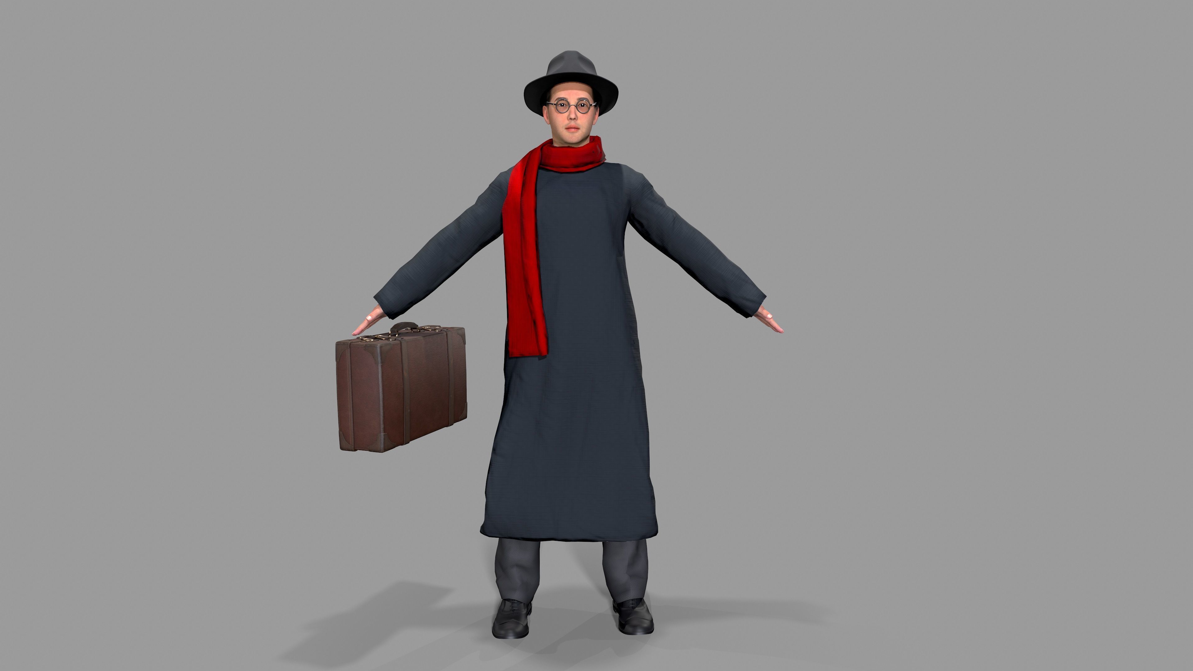 merchant Low-poly 3D model_3