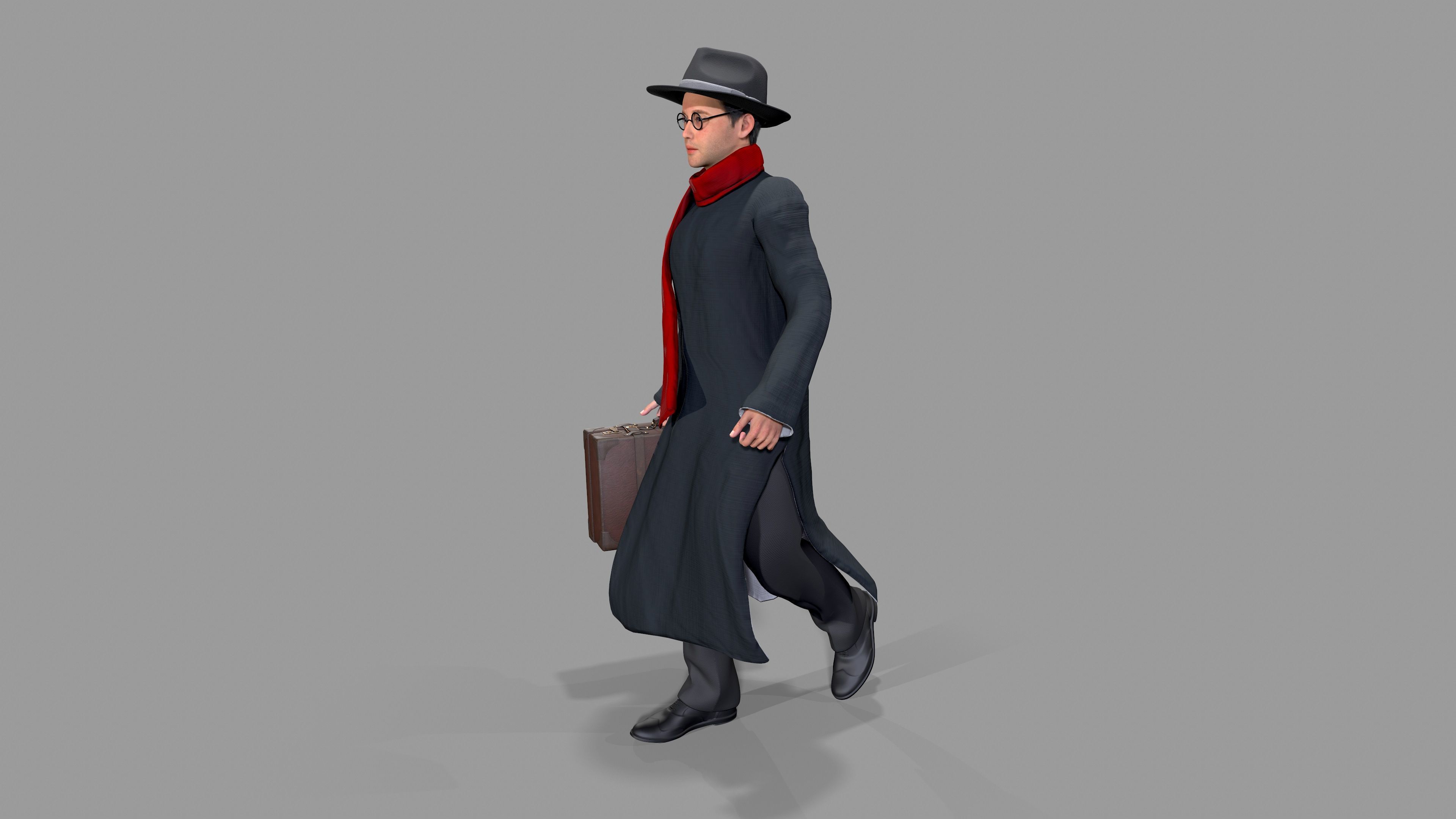 merchant Low-poly 3D model_2