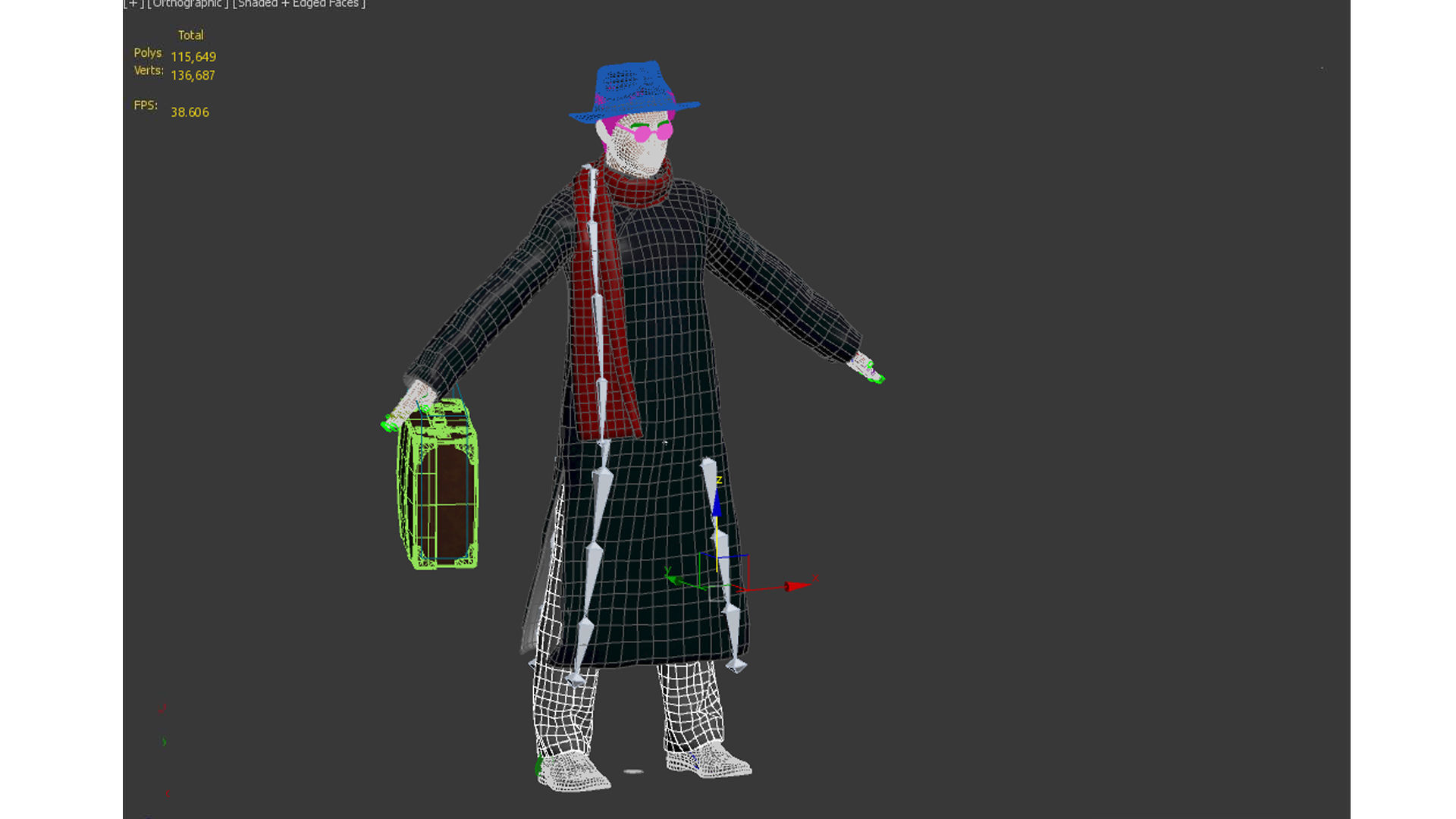 merchant Low-poly 3D model_13