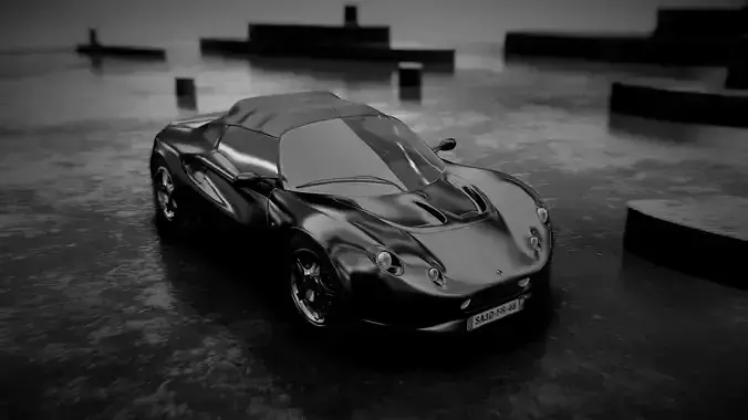 old barnd car Low-poly 3D model