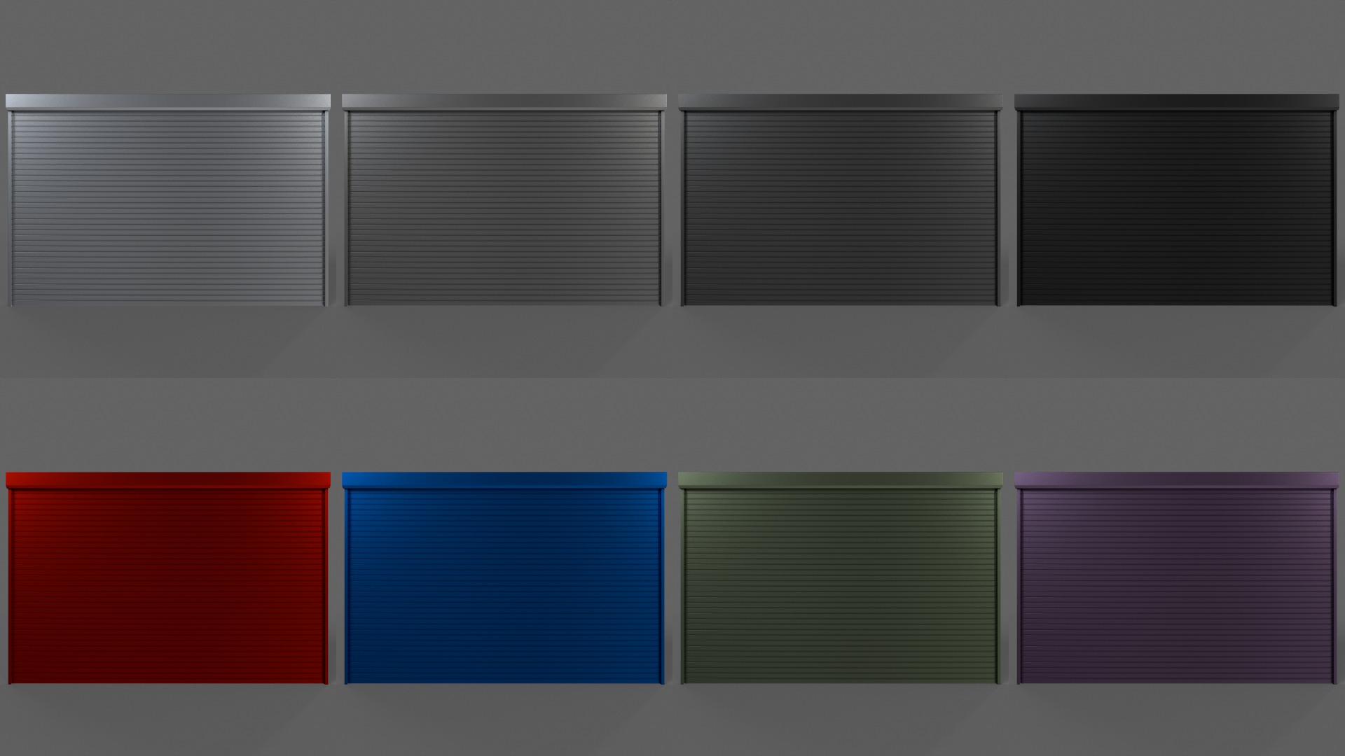 PBR Industrial Door A3 Low-poly 3D model_2