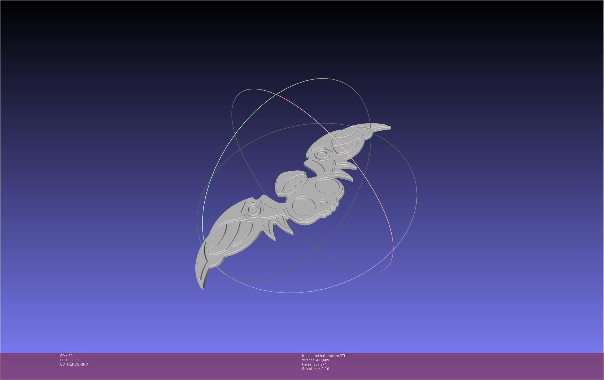 Murder Drones N Pilot Hat Emblem 3D print model_3