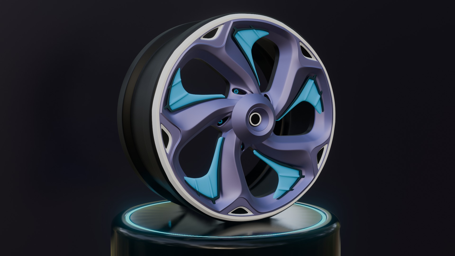 Sport car rims 3D model_16