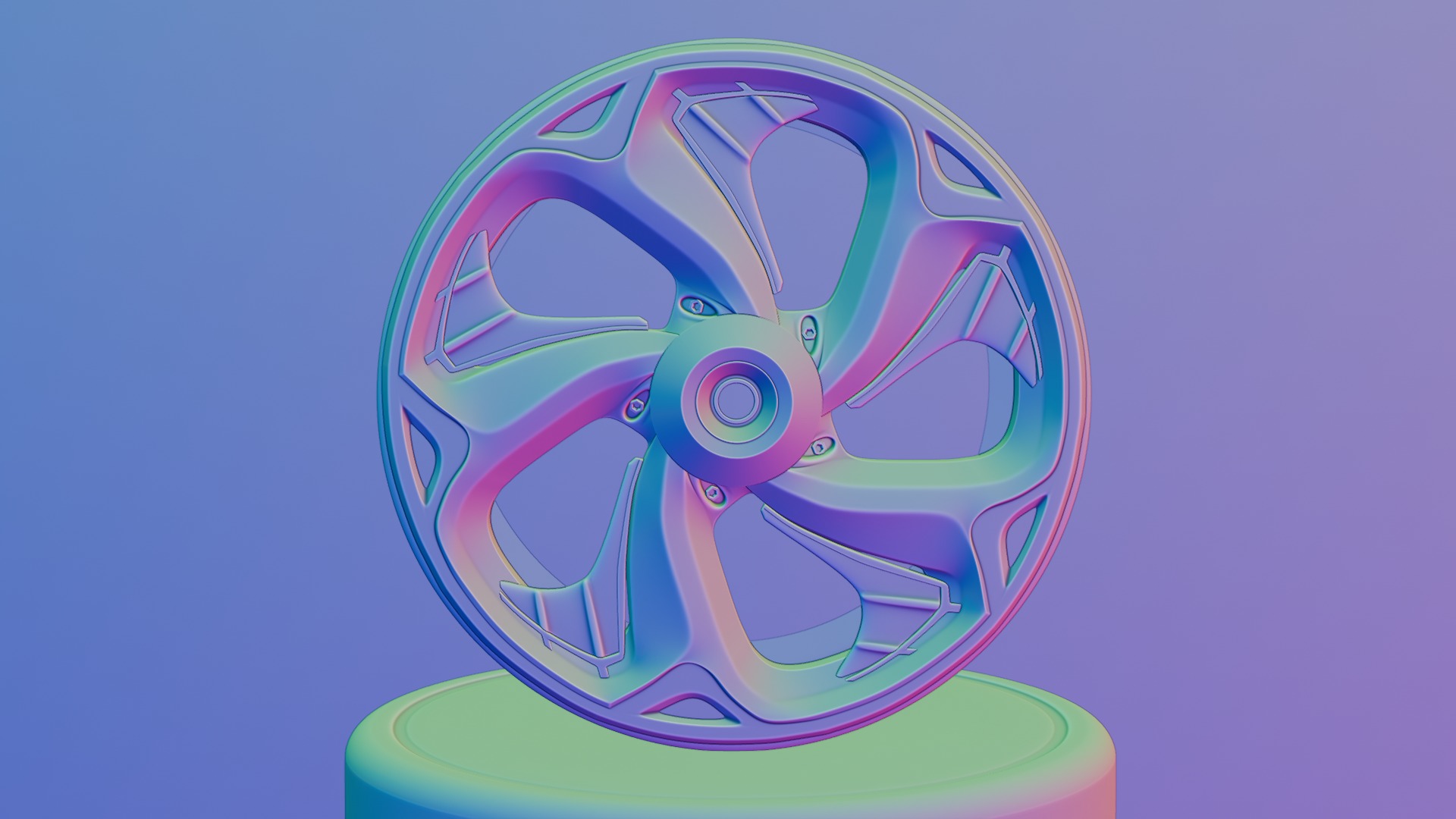 Sport car rims 3D model_47