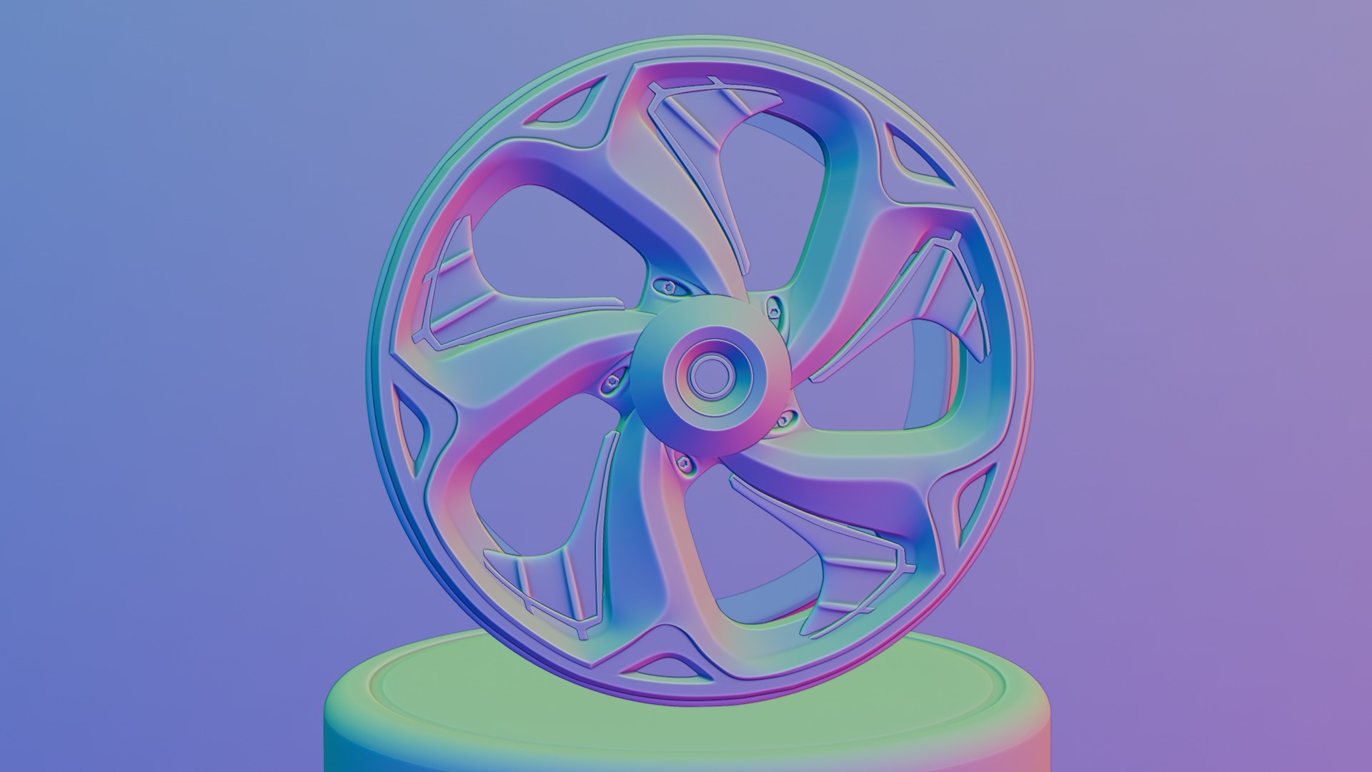 Sport car rims 3D model_43